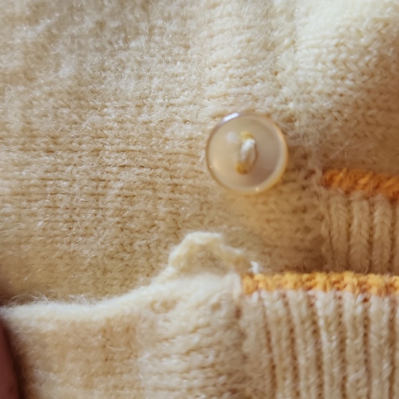 VTG Talbott Taralan Collared Cardigan Size M Color Yellow - Picture 10 of 10